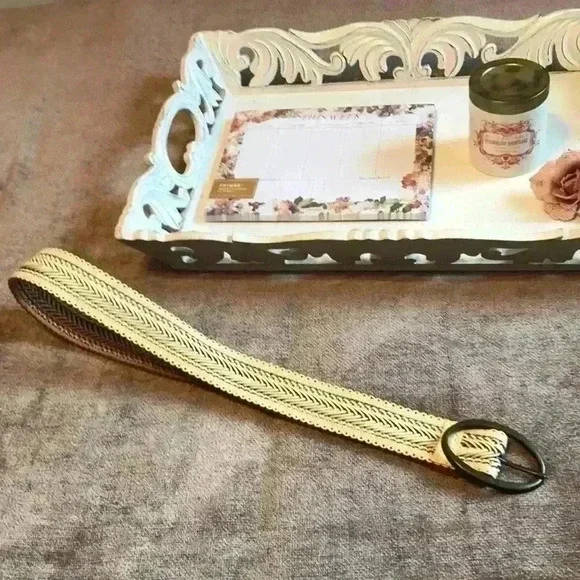 Xhilaration Genuine Leather Braided Belt - Picture 2 of 5